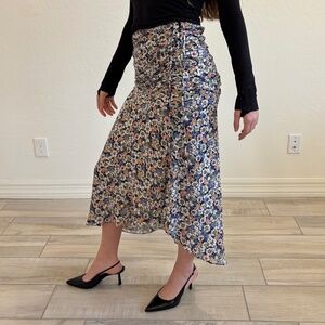 Veronica Beard Lucien silk floral midi-skirt, Size 2